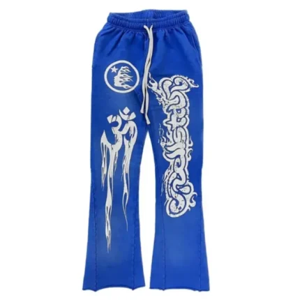 Hellstar Studios Records Yoga Sweatpants Blue